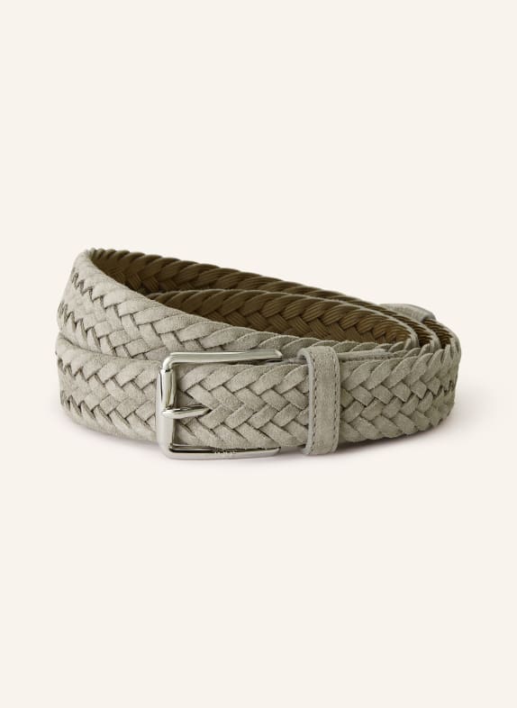 TOD'S Proplétaný opasek SVĚTLE ŠEDÁ