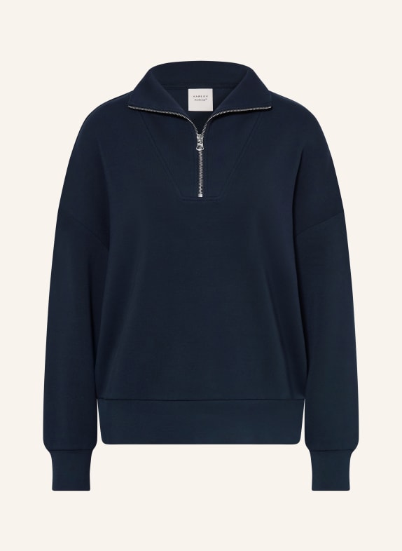 VARLEY Half-zip sweater in sweatshirt fabric HAWLEY DARK BLUE