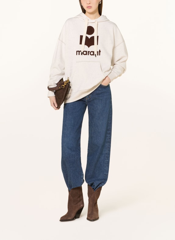 MARANT ÉTOILE Hoodie MANSEL LICHTGRIJS / MARRON FONCÉ