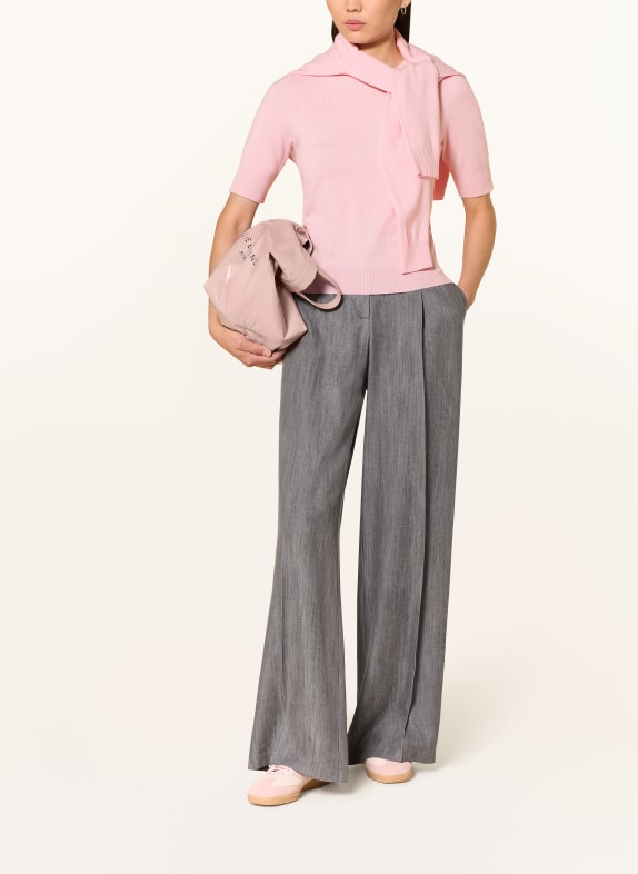 REPEAT Gebreid shirt van kasjmier ROZE