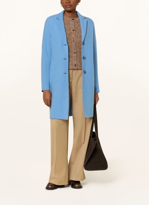 oui Vlněný kabát TMAVĚ MODRÁ