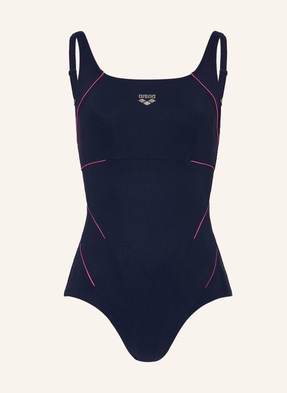 arena Shape-Badeanzug JEWEL mit UV-Schutz DUNKELBLAU / PINK