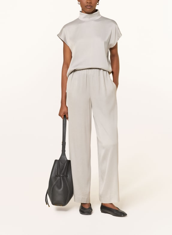 DRYKORN Blouse ALARIA_1 van satijn LICHTGRIJS