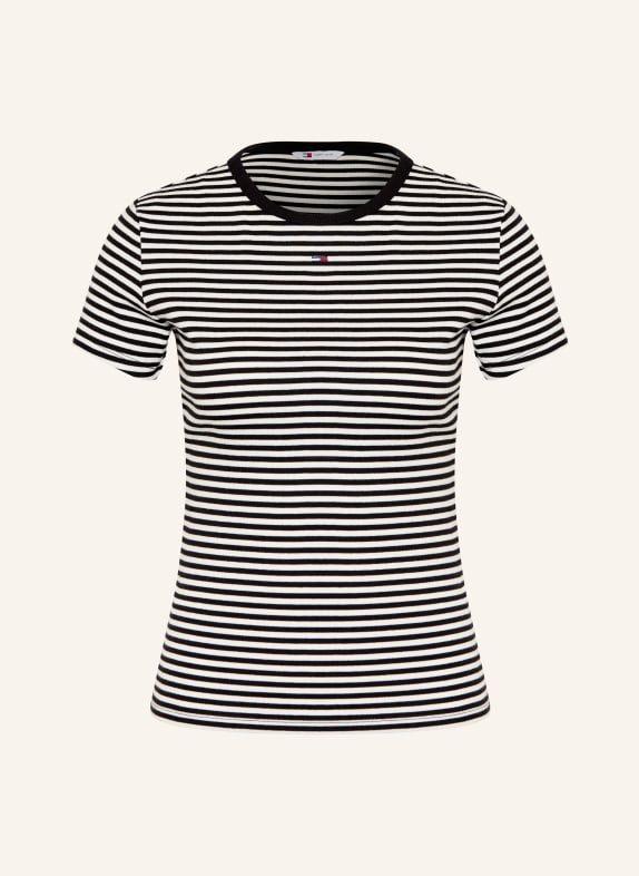TOMMY JEANS T-Shirt SCHWARZ / WEISS