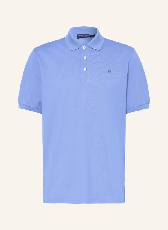 RALPH LAUREN PURPLE LABEL Piqué polo shirt LIGHT BLUE