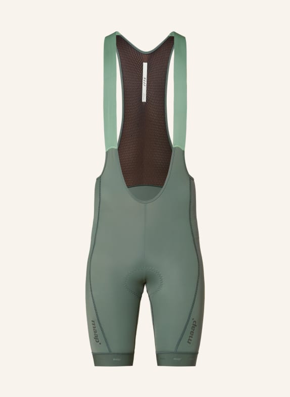 MAAP Cycling shorts TRAINING BIB 3.0 with straps and padded insert GREEN