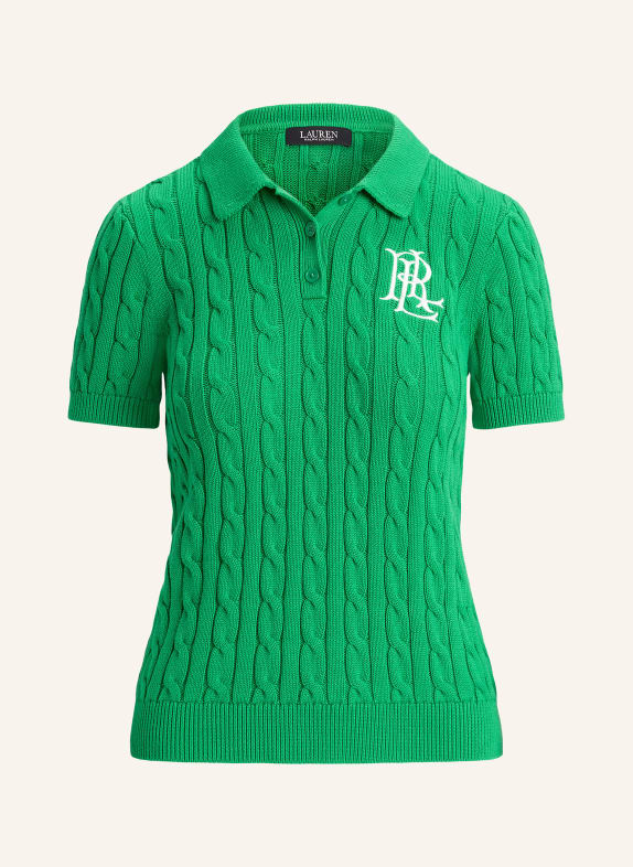 LAUREN RALPH LAUREN Knitted polo shirt GREEN