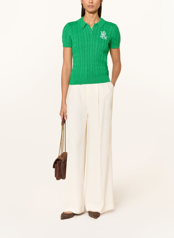 LAUREN RALPH LAUREN Gebreid poloshirt GROEN