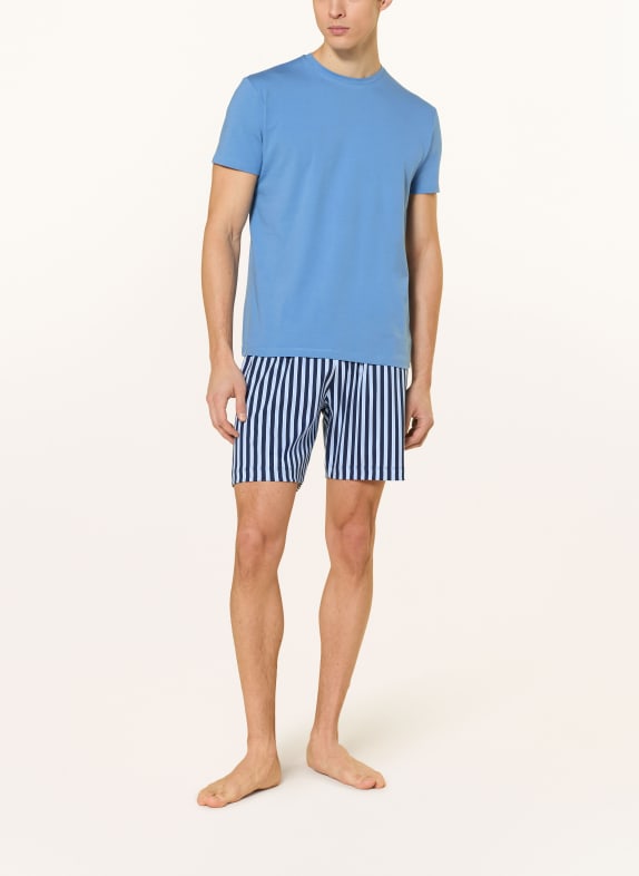 mey Sovshorts i serien GRAPHIC STRIPES MÖRKBLÅ / LJUSBLÅ / VIT