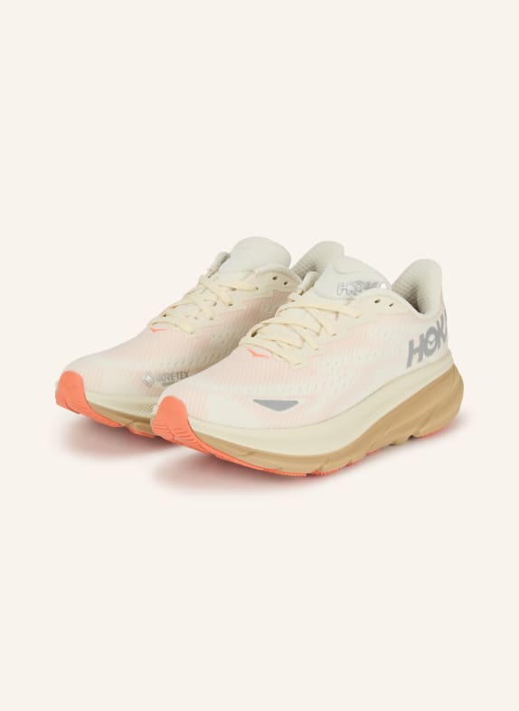 HOKA Laufschuhe CLIFTON 9 GTX ECRU / NEONORANGE