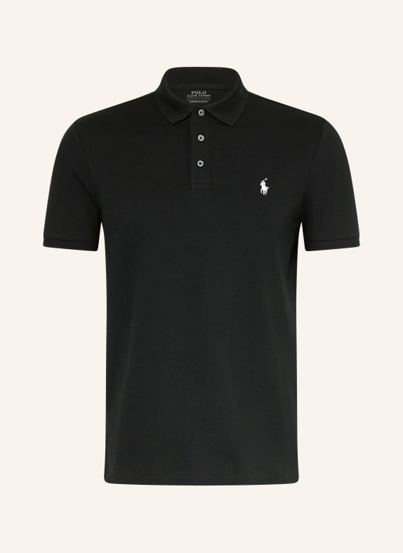 POLO RALPH LAUREN Piqué polo shirt custom slim fit BLACK