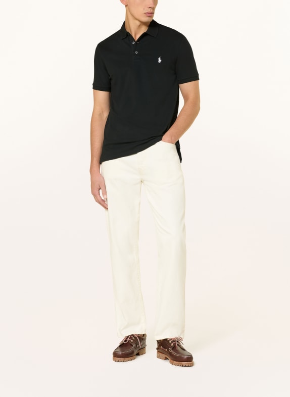 POLO RALPH LAUREN Piqué poloshirt Custom Slim Fit ZWART