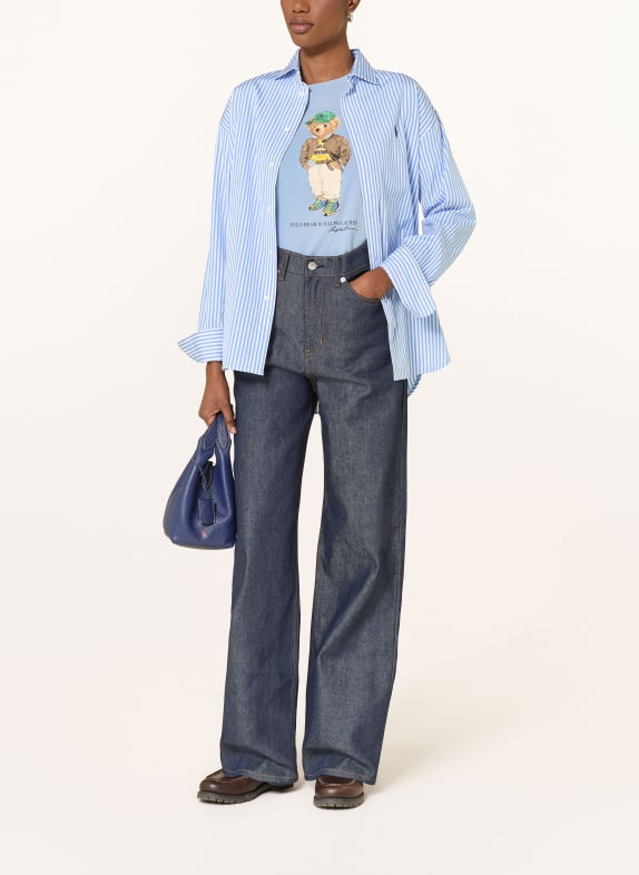 POLO RALPH LAUREN overhemdblouse LICHTBLAUW / WIT