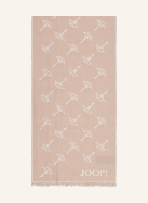 JOOP! Scarf FERIS BEIGE / WHITE
