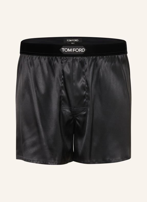 TOM FORD Boxershorts aus Seide SCHWARZ