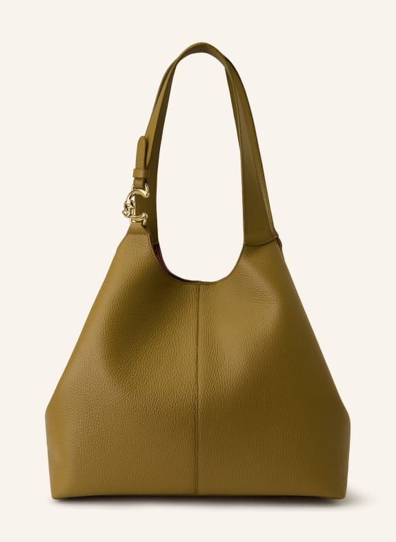 COCCINELLE Torba shopper C-EASY z odpinaną saszetką OLIWKOWY / ZŁOTY