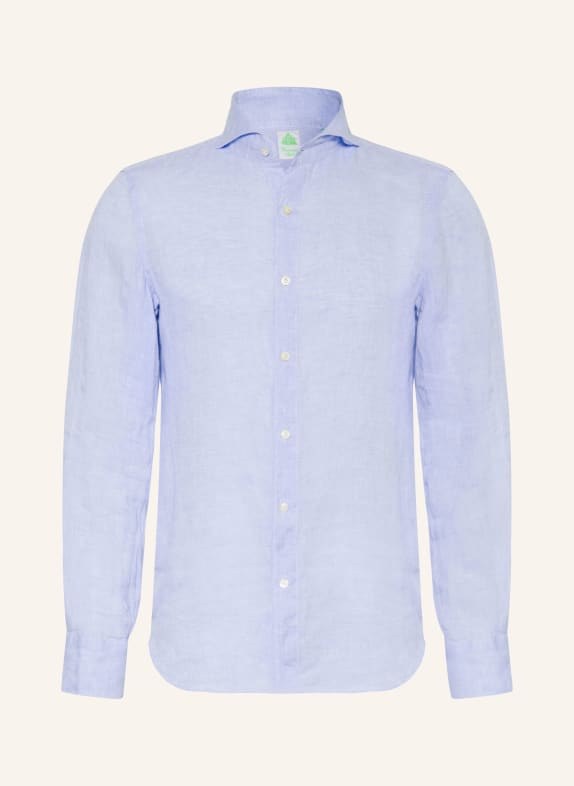 FINAMORE 1925 Lněná košile TOKYO SERGIO Slim Fit TMAVĚ MODRÁ