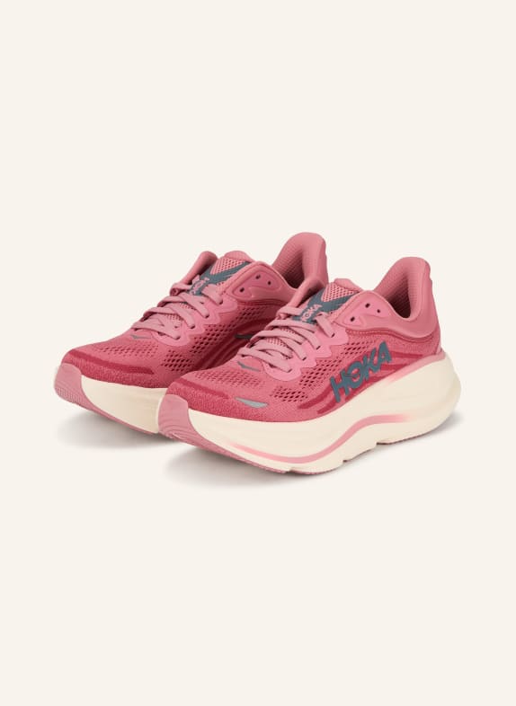 HOKA Laufschuhe BONDI 9 ROSA / DUNKELGRAU