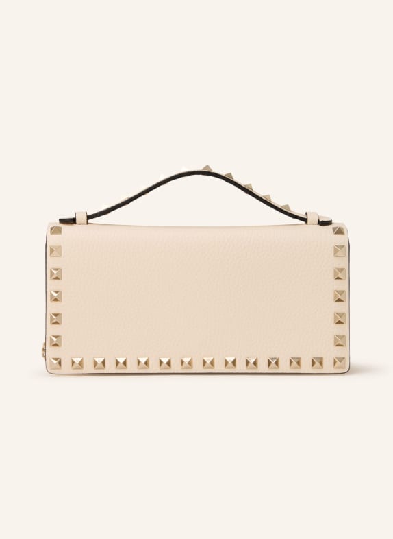 VALENTINO GARAVANI Portfel ROCKSTUD do przewieszenia przez ramię KREMOWY