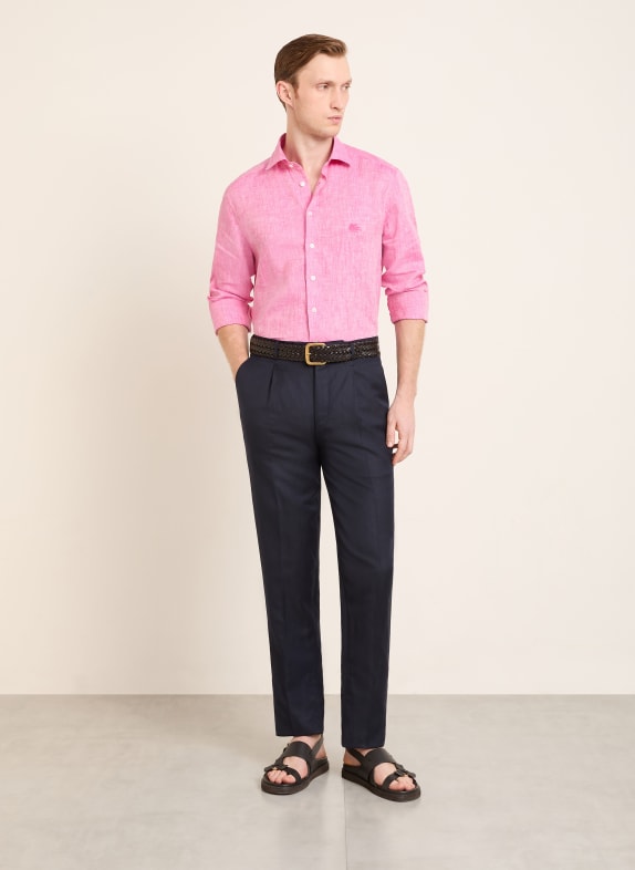 ETRO Linnen hemd Regular Fit ROZE