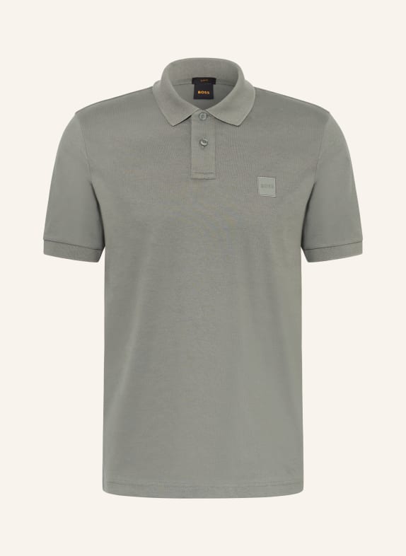 BOSS Koszulka polo z dżerseju PASSENGER SZARY