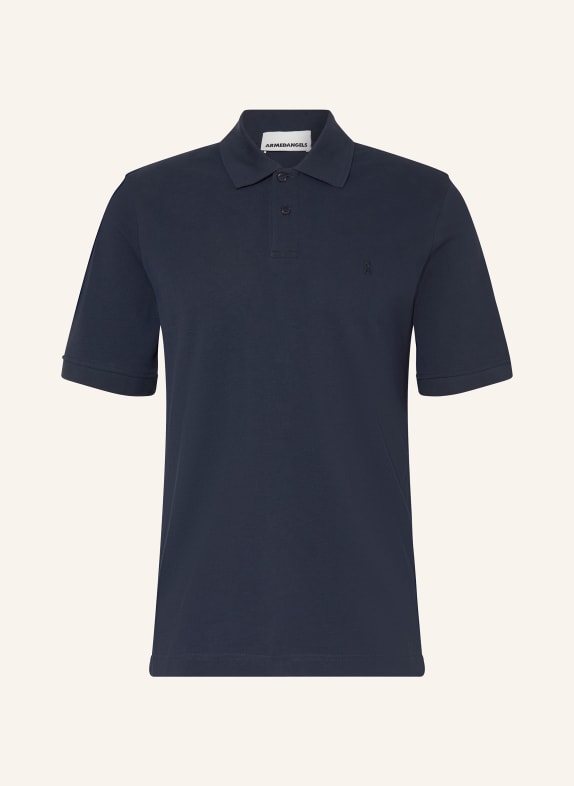 ARMEDANGELS MAARIO piqué polo shirt DARK BLUE