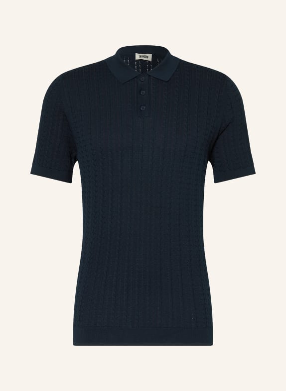 DRYKORN Strick-Poloshirt TRITON Regular Fit DUNKELBLAU