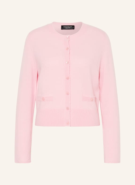 REPEAT Cashmere cardigan PINK