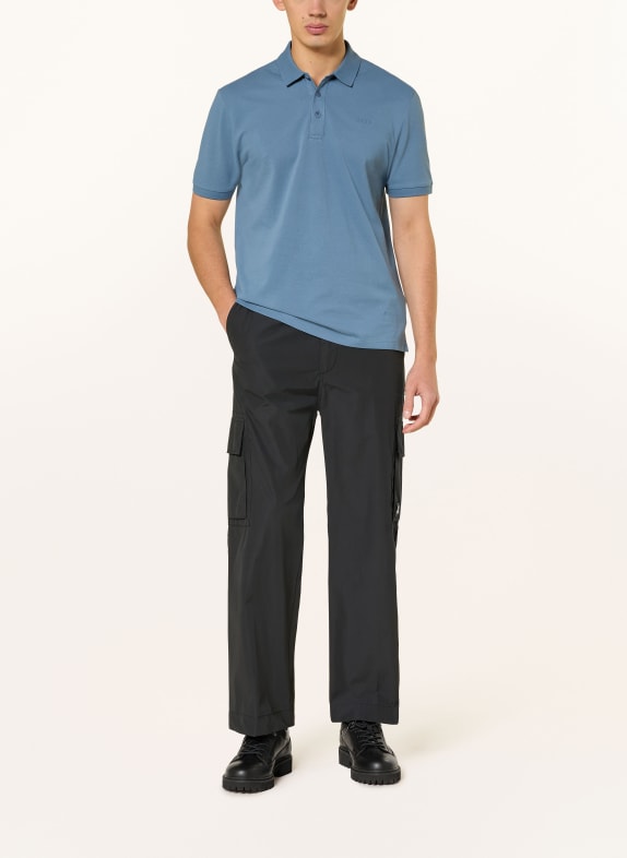 HUGO Piqué poloshirt DONOS Regular Fit BLAUW