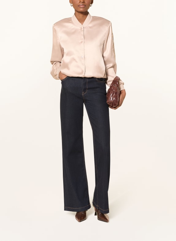 RINO & PELLE Sako BANNER ze saténu ČERNOŠEDÁ