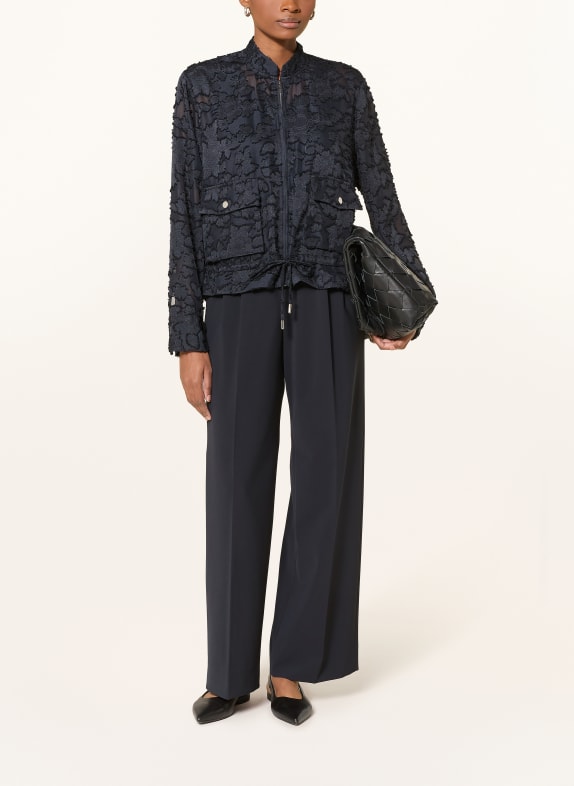 RINO & PELLE Bunda PRIORI z děrované krajky TMAVĚ MODRÁ