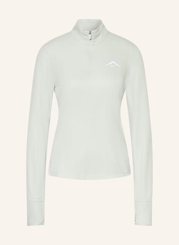 Nike Běžecké tričko TRAIL SVĚTLE ZELENÁ