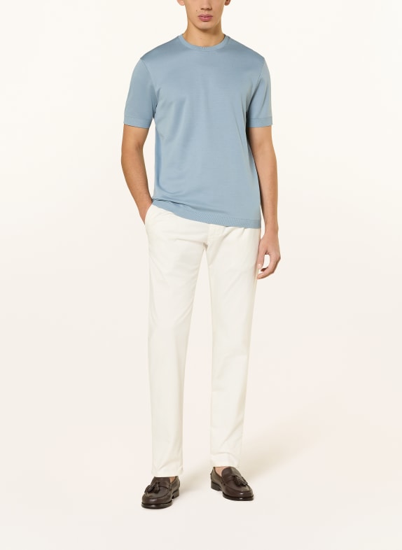 windsor. Gebreid shirt FLORO LICHTBLAUW