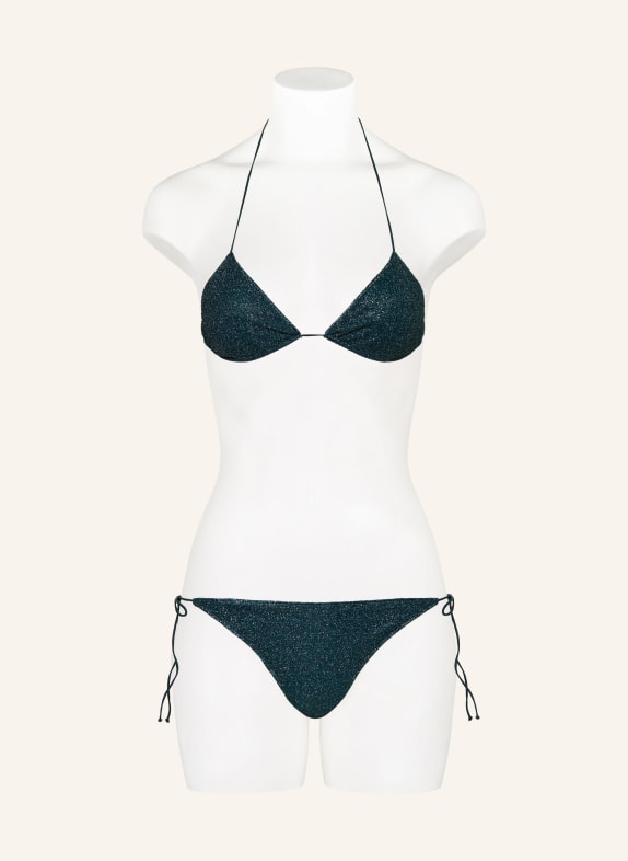 Oséree Triangelbikini LUMIERE met glittergaren PETROL / TURQUOISE