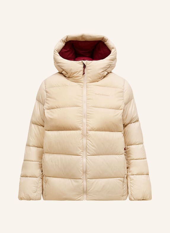 Peak Performance Daunenjacke FROST CREME / DUNKELROT