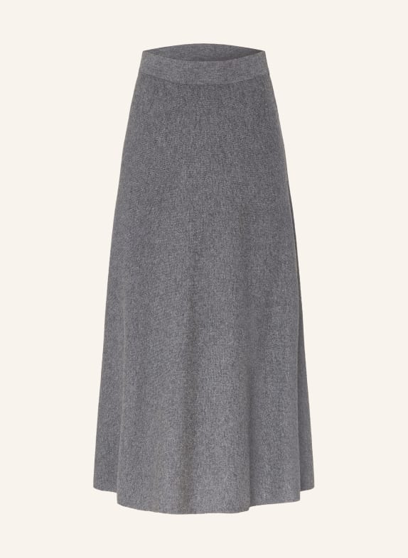 LISA YANG Knit skirt TORIE in cashmere DARK GRAY