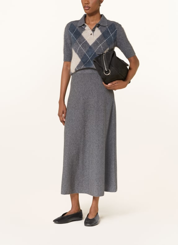LISA YANG Knit skirt TORIE in cashmere DARK GRAY