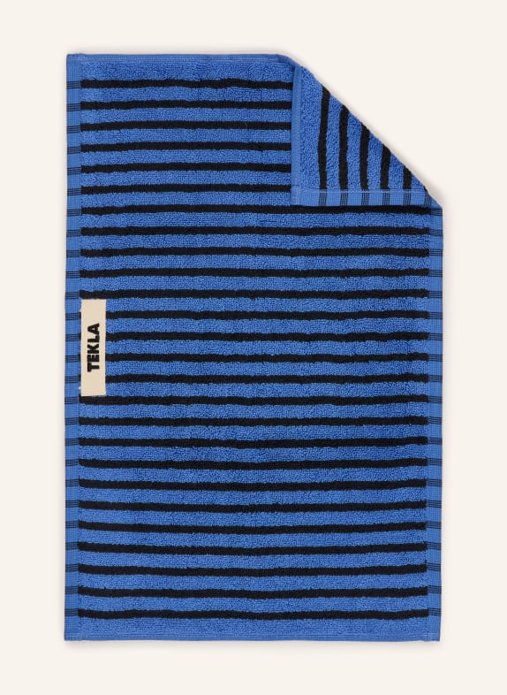 TEKLA Gästehandtuch BLAU / SCHWARZ