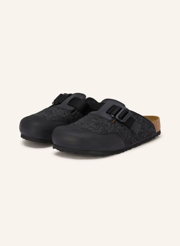 BIRKENSTOCK Pantoletten BOSTON NOVA DUNKELGRAU / SCHWARZ