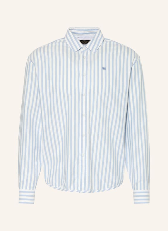 NAPAPIJRI Shirt G-TERRA Comfort Fit WHITE / LIGHT BLUE