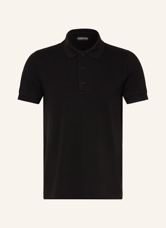 TOM FORD Piqué-Poloshirt SCHWARZ