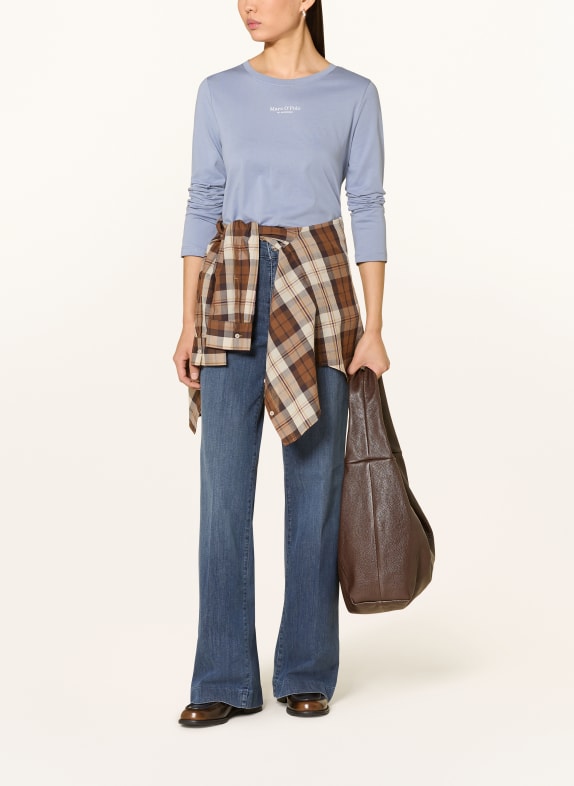 Marc O'Polo slaapshirt BLAUWGRIJS