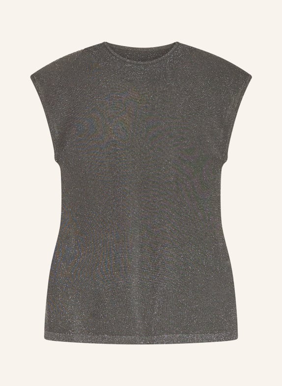 TIGER OF SWEDEN Top CELA z błyszczącą przędzą PETROL