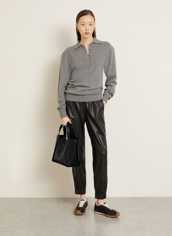 STELLA McCARTNEY Shopper med lomme SORT / SØLV