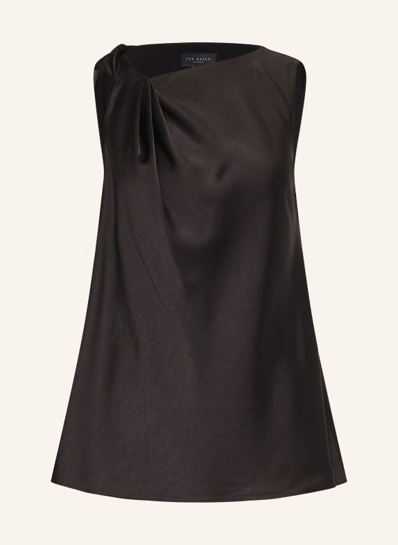 TED BAKER Top MIONA made of satin BLACK
