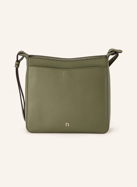 AIGNER Taška přes rameno PURA MEDIUM OLIVOVÁ