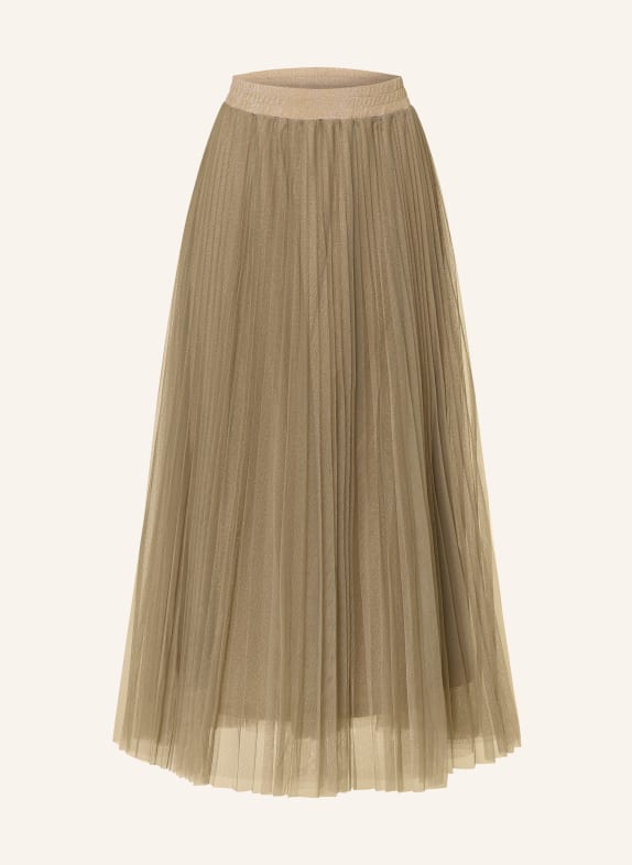 oui Tulle skirt with glitter thread KHAKI