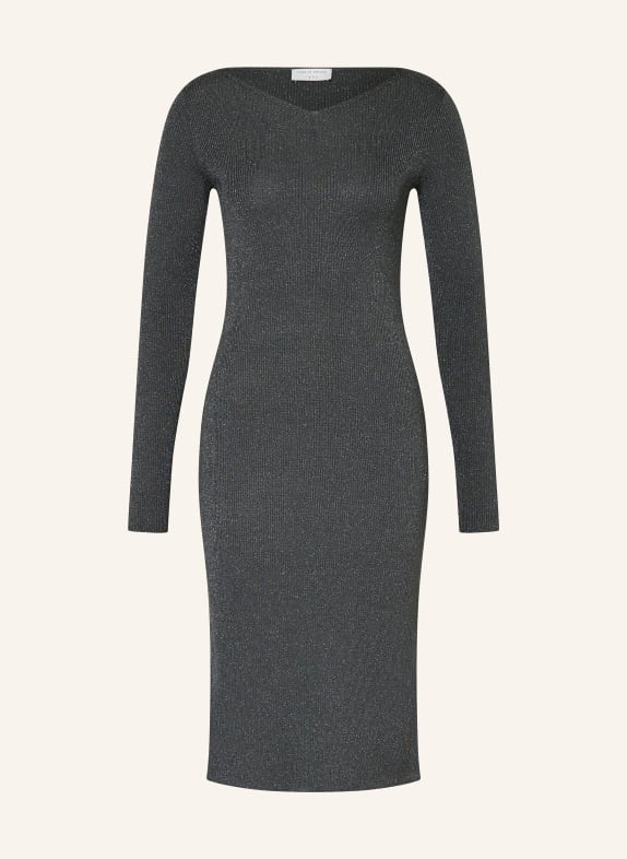 TIGER OF SWEDEN Dzianinowa sukienka POPPIE z błyszczącą przędzą CZIEMNOSZARY