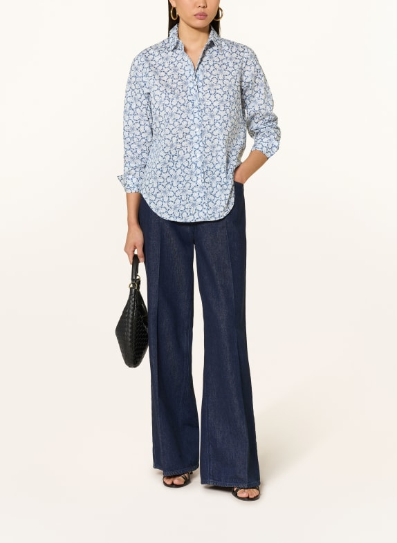 rossana diva overhemdblouse BLAUW / DONKERBLAUW / WIT