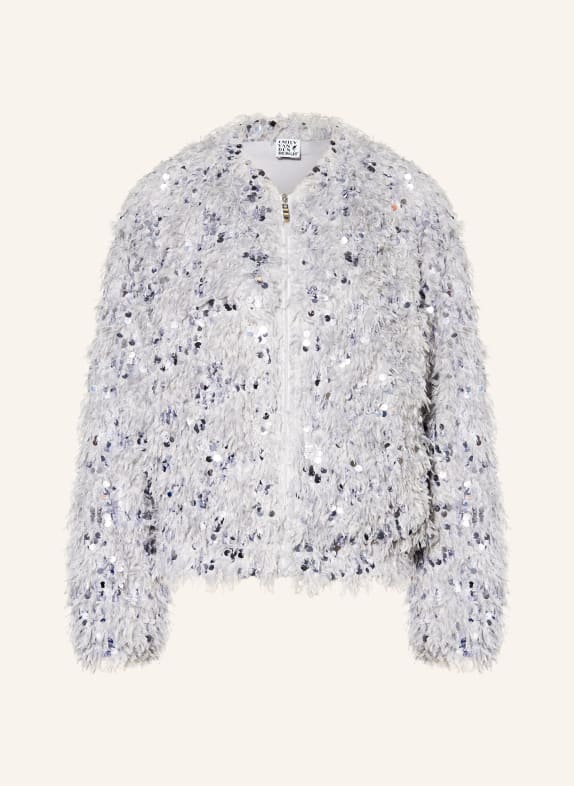 Emily VAN DEN BERGH Bluzon z dzianiny z cekinami JASNOCZARY